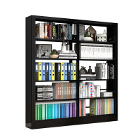 戴劲 书架学校图书馆阅览室书籍架落地资料档案架黑色白色 单面一列二