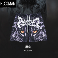 HLCOMAN丛林法则花裤子运动短裤四分裤男美式短裤速干宽松篮球裤