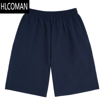 HLCOMAN校服裤子两条杠短裤藏蓝色男女夏薄款两道杠红白中小学生校裤