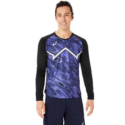 Asics/亚瑟士专业运动透气排汗男子 volley 运动长袖T恤男女款弹