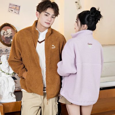 彪马(PUMA)男装女装羊羔绒外套保暖休闲运动服宽松潮流上衣情侣装 625806-60