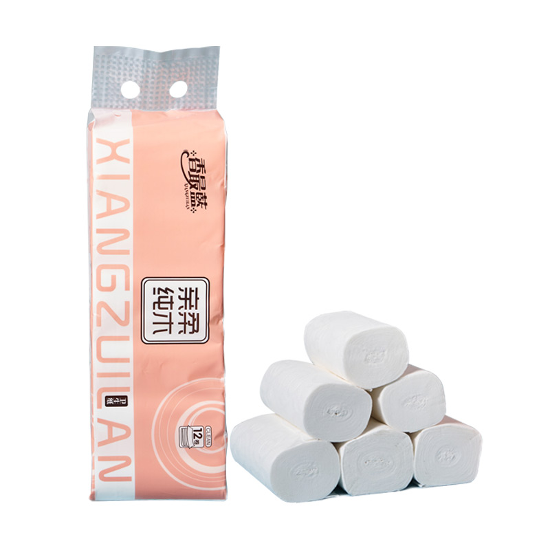 【苏宁宜品定制】香最蓝超柔印花12粒无芯卷