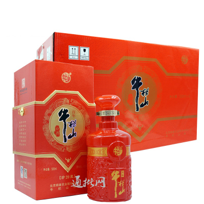 百年牛栏山 珍藏二十年 20年 红瓷 45度 清香型 500ml 6瓶整箱装