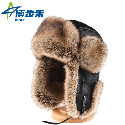 博步禾 火车头帽 皮帽 顶