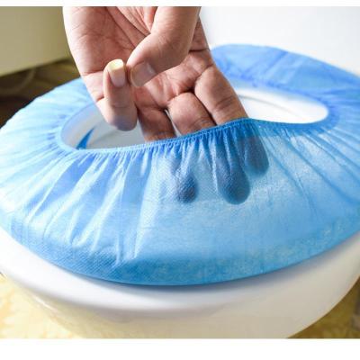 50片无纺布旅行一次性坐垫纸产妇套入式酒店坐便套粘贴式50片蓝色马桶套