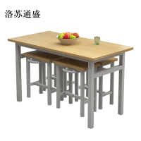 洛苏通盛餐桌4人学校食堂小吃店快餐桌椅饭堂防火板桌1200*600*750[含椅]