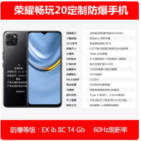 荣耀 畅玩20 防爆手机智能手机4+128G 全网通4G化工厂加油站本安型防爆Ex工业巡检专用