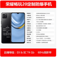 荣耀 畅玩20 防爆手机智能手机4+128G 全网通4G化工厂加油站本安型防爆Ex工业巡检专用