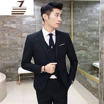 NEWLAKE西服套装男三件套学生大码韩版西装伴郎新郎结婚礼服商务职业正装