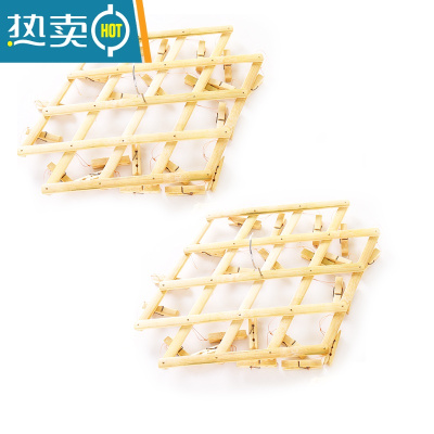 敬平3个装竹裤架裤夹衣架22夹家用竹衣架晾衣架子多功能折叠伸缩袜夹 22夹可伸缩折叠2套装 1个衣夹