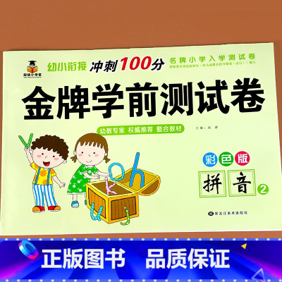 幼儿学前测试卷 拼音2[单册] [正版]幼小衔接冲刺100分拼音练习册测试卷全套学前班语文专项学前练习一日一练幼儿园大班