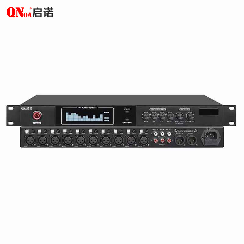 启诺 智能话筒音频管理器 10进2出音频处理器 QN-MX1002 台