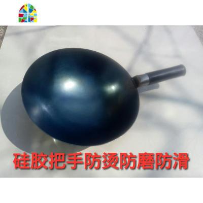 24/26/28/30/32/34/36厘米纯手工锻打无涂层圆底精铁炒锅锅 FENGHOU 34厘米木柄无耳