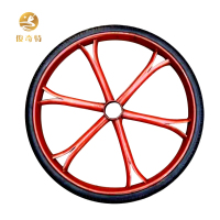 俊奇特 工地手推车梅花钢圈实心轮子 80*2.5cm 26*2 1/2 套