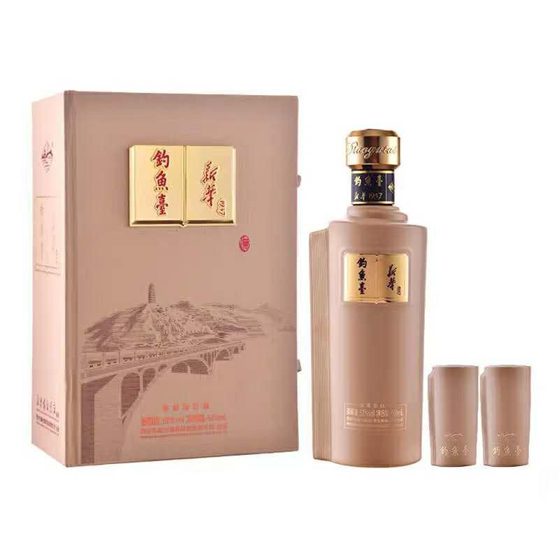 钓鱼台 新华怡品 新华1937 53度酱香型白酒 500ml单瓶装(含杯)