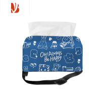 三维工匠全家福ins卡通可爱创意汽车载专用纸巾盒扶手箱车内抽纸盒挂式diy B车载款(小号16.5x11cm)