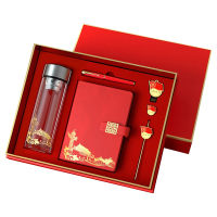 优彩嘉 政治生日纪念套装 数显玻璃杯+笔+窗花本+微章+U盘+书签 ZZTZ-24 套