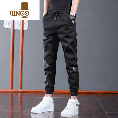 YANXU工装裤男士休闲百搭潮牌运动2023年新款九分束脚裤子宽松大码