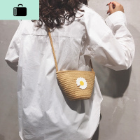 包包女包新款2020时尚斜挎包可爱时尚放手机水桶小包潮单肩包编NEW LAKE女士单肩包