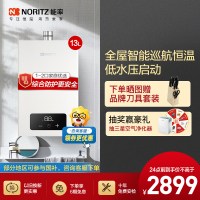 能率(NORITZ) 13升燃气热水器 全屋恒温巡航 多点用水恒温 智慧息屏 天然气强排式 13EA2FEX