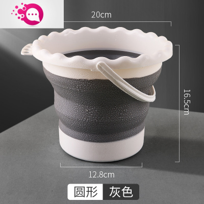 绿彩虹光多功能折叠硅胶水桶水粉水彩画画专用美术涮笔洗笔筒桶大号户外绘画可伸缩洗颜料的桶塑料橡胶G51130圆形硅胶灰色