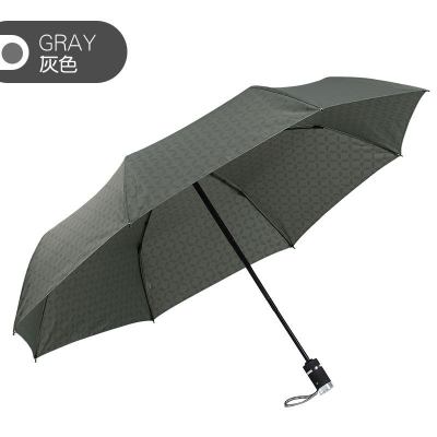 天堂伞伞全自动开收男士两用晴雨伞加大加固一键自开自收折叠伞灰色