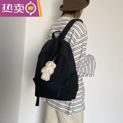 NEWLAKE韩国ins工装双肩包日系复古学生书包女港风原宿ulzzang大容量背包