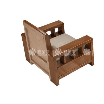 鑫星奈 XXN4031201实木沙发简约冬夏两用客厅沙发 单人位