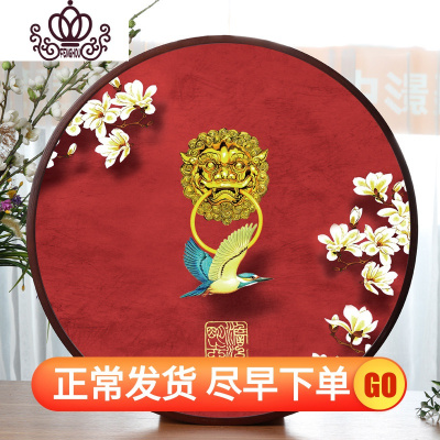 封后简单新手中国风十字绣2019新款客厅线绣小幅小件简约现代中式卧室一套3副-60*60CM进口丝线