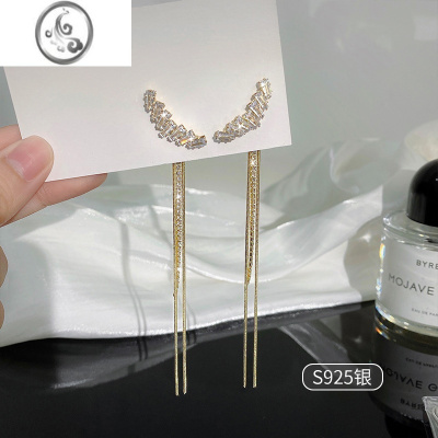 JiMi长款流苏耳坠耳环女2023年新款潮气质网红耳钉显脸瘦高级感耳饰品