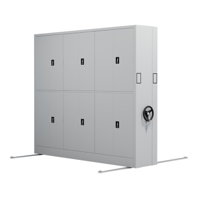 臻远 ZY-MJJA-03 手摇密集架移动档案柜钢制轨道密集柜 通双节 一列三组