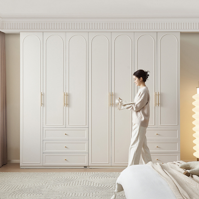 全友家居法式奶油风成品衣柜家用大小户型卧室收纳储物柜子衣橱