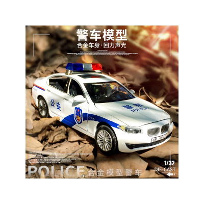 警车玩具车仿真汽车模型消防车儿童合金回力车救护车男孩警察车