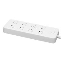 齐心 PCP-WZ818 延长线插座 8位40孔 总控全长2.0米 白