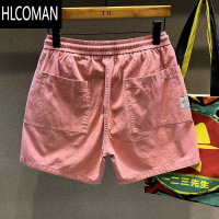 HLCOMAN2025新款四分三分白色工装休闲短裤男夏季薄款宽松沙滩裤百搭