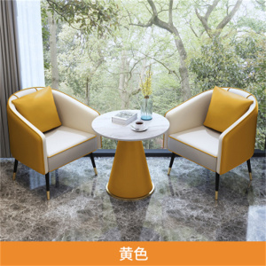 绵冠MIANGUAN轻奢简约洽谈桌椅组合咖啡厅现代休息区售楼处部接待沙发小圆桌
