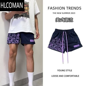 HLCOMAN篮球短裤男ins学生运动健身训练潮牌夏季薄款冰丝三分裤