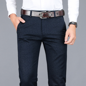 金盾(KIN DON)男士西裤春夏季款休闲裤男直筒宽松中年男裤男装商务正装大码裤子98%棉