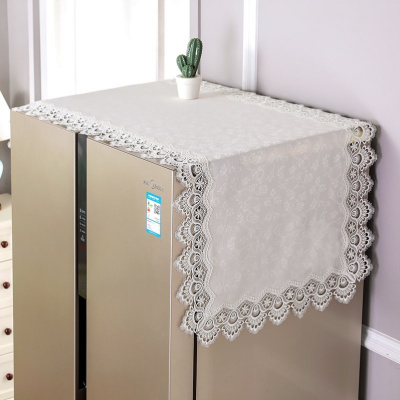 美的冰箱盖布阿斯卡利(ASCARI)容声单开双开小米米家防尘罩洗衣机罩棉麻防水A47-清雅70*180cm（双开门）