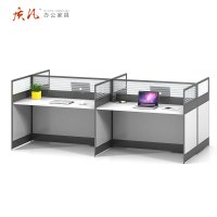 质凡屏风员工位简约现代职员办公桌 四人位2800*1400*1100