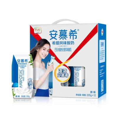 32.9元包邮 伊利 安慕希酸奶 原味/香草 205g*12盒/提
