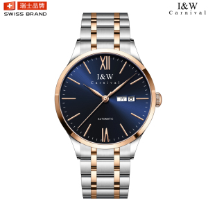 瑞士手表爱沃驰I&W CARNIVAL自动机械表男表进口机芯纤薄时尚防水简约男士轻奢气质腕表529G