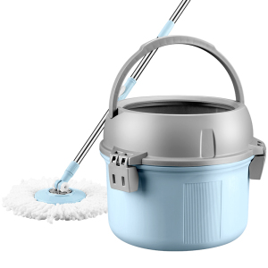 单桶拖把旋转通用式免手洗拖布杆自动甩干墩布筒家用懒人拖地