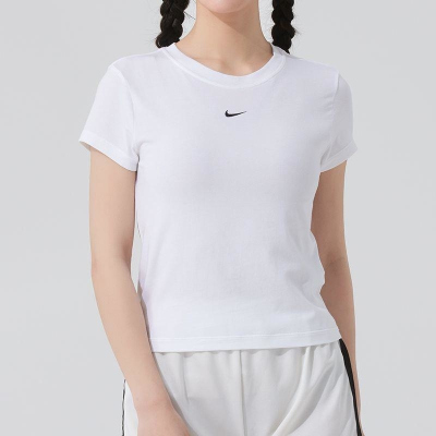 NIKE耐克短袖T恤运动休闲舒适透气针织圆领女装FV5509-100 C
