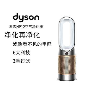 戴森DYSON HP12 空气净化器 兼暖风扇 除甲醛除螨除尘除过敏原 除烟味除异味 宠护认证 白金色