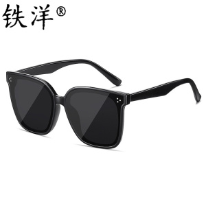 铁洋 太阳镜 墨镜 偏光眼镜 HE22黑框黑灰 副