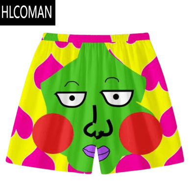 HLCOMAN夏季新款灵能小酒窝男女情侣睡裤短裤家居服睡衣裤子百搭居家裤