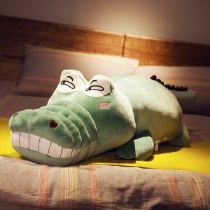 美帮汇鳄鱼抱枕床头靠垫卧室床上卧室靠枕女生睡觉夹腿大号超软