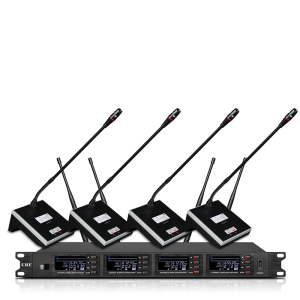 XIRCOM(捷讯)XC-645M 办公会议扩音及会议系统 一拖四无线台式鹅颈视频会议应用,可调频率