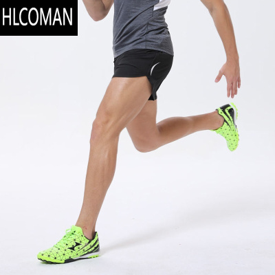 HLCOMAN专业跑步短裤男田径三分裤冰丝马拉松速干带内衬体育生健身训练裤